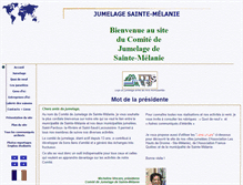 Tablet Screenshot of jumelagesainte-melanie.org
